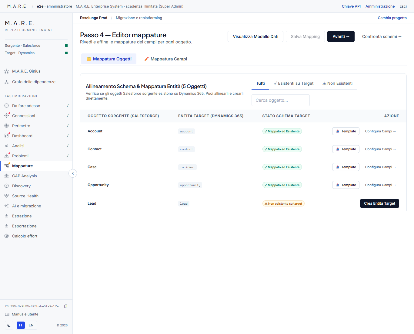 Editor dei Mapping con auto-applica e griglia unificata